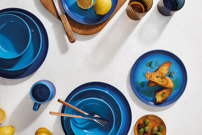Stoneware Coupe Pasta BowlAzure Blue image number 6
